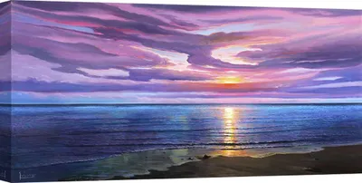 Immagine prodotto di Quadro su tela - Adriano Galasso, Tramonto sognante - 100x50 cm
