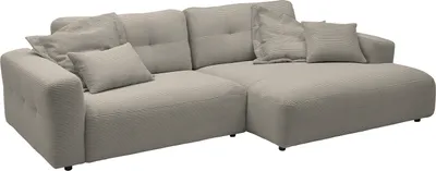 Produktbild von KAWOLA Sofa MIKA Ecksofa Cord steingrau Longchair rechts