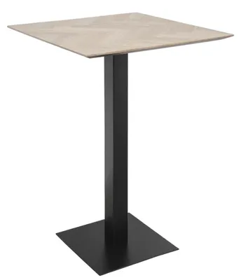 Image de Casa Padrino Table de Bar de Luxe Naturel / Noir 70 x 70 x H. 101 cm - Meubles de Bar & Restauration