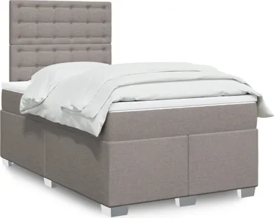 Produktbild von vidaXL Boxspringbett mit Matratze Taupe 120x190 cm Stoff