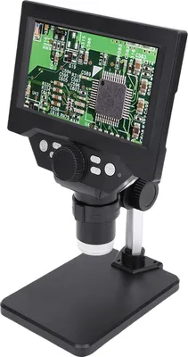 Immagine prodotto di Microscopio elettronico digitale, schermo da 5,5 pollici, 1080P HD, ingrandimento 1000x, lente di ingrandimento per monete con 8 luci LED per Windows