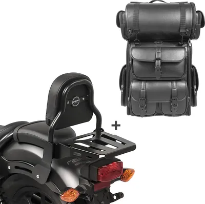 Zdjęcie produktu dla Sissybar XS3 + torba tylna LX do Honda Rebel 500 17-25 z bagażnikami