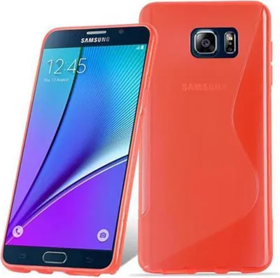 Obrázok produktu pre Cadorabo ochranné puzdro pre Samsung Galaxy NOTE 5 v červenom puzdre na mobilný telefón TPU silikónové puzdro
