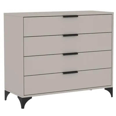 Produktbild von BEAUTYSOFA | Kommode HOME 4S 80 cm – Sideboard mit 4 Schubladen, Standschrank in Kaschmir, mit Griffen