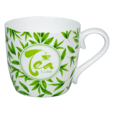 Image de Könitz Mug Tea Time - leaves, Tasse, Tasse à café, Bone China, Vert, 425 ml, 1120572871