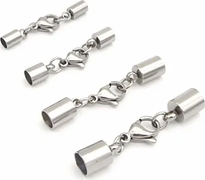 Produktbild von Karabiner 4 mm Silber, Menge:5  Stück