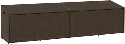 Produktbild von Garten-Auflagenbox Braun 220x50x58 cm Poly Rattan