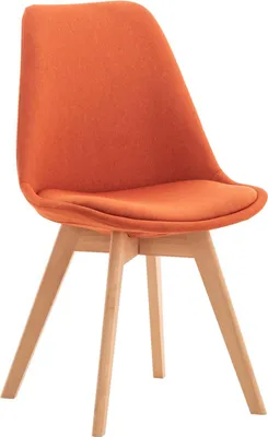 Produktbild von Bequemer Esszimmerstuhl – Küchenstuhl – Pflegeleichte Polsterung | Farbe: Orange | Material: Staub
