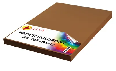 Obrázok produktu pre Farebný papier A4, 120 g, hnedý, 100 listov