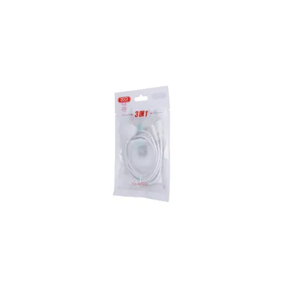 Obrázek produktu pro XO 3 v 1 nabíjecí kabel 2,1 A USB- Lightning + USB-C + micro-USB kabel datový kabel bílý