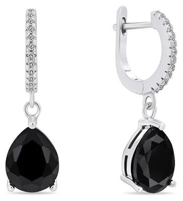 Immagine prodotto di Orecchini in argento con zirconi neri EA638WBC