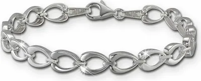 Image de SilberDream Bracelet femme coeur argent sterling mat 19cm argent SDA446J