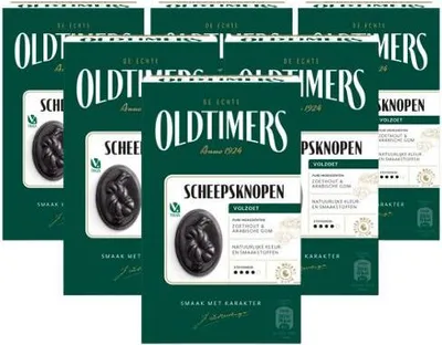Produktbild von Oldtimers Voll süße Schiffsknoten Lakritze 6 x 185 Gramm