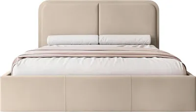 Produktbild von FEDVE Polsterbett OLLEO aus Velours 140x200 cm, Beige