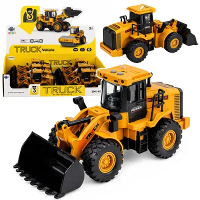 Immagine prodotto di Escavatore per veicoli da costruzione con luci a benna mobile, suoni gialli 1:43