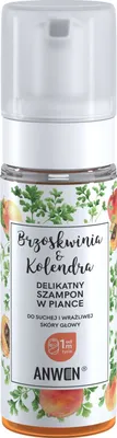 Zdjęcie produktu dla Anwen Brzoskwinia i Kolendra Delikatny Szampon w piance do suchej i wrażliwej skóry głowy, 170 ml