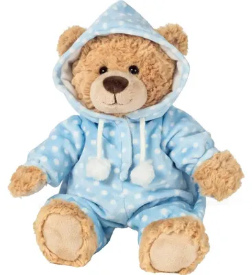 Image de Ours en pyjama, bleu, 30 cm