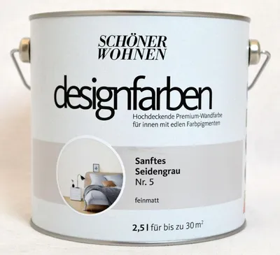 Produktbild von Designfarbe Sanftes Seidengrau Nr. 5 2,5 l