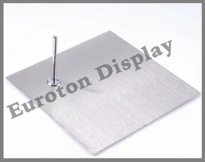 Produktbild von F35 viereckig Metallplatte hochwertige Metallplatte Standplatte für Schaufensterpuppe Nickel matt viereckig