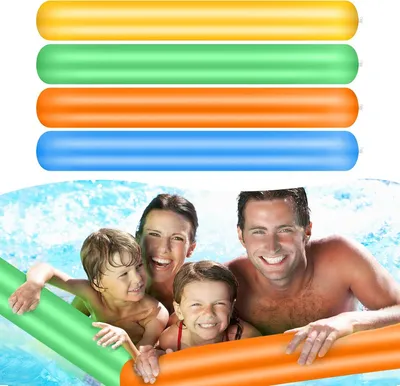 Productafbeelding van Zwemnoedels 105 cm, set van 4, duurzaam PVC, voor waterplezier