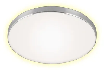 Obrázek produktu pro Stropní svítidlo BRILONER SIMPA LED, podsvícení, teplé bílé světlo, bílo-hliníková barva, 35,5 x 6,5 cm