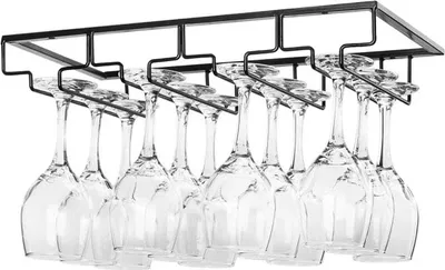 Produktbild von Weinglashalter – stilvolles Design – hochwertige Materialien – 40 cm x 22,5 cm x 6 cm – für 12 Gläser – platzsparend