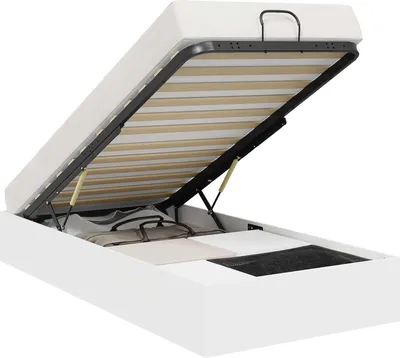 Immagine prodotto di vidaXL Letto contenitore bianco 75,5 x 190 cm Materiale ligneo