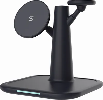 Immagine prodotto di caricatore magnetico 3 in 1 con cavo Type-C con rotazione di 360 gradi e ricarica rapida da 15 W Nero