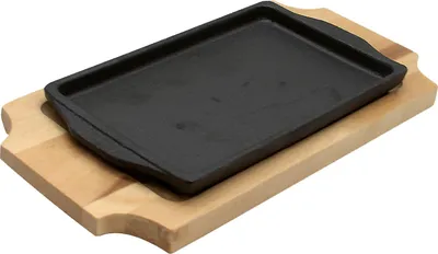 Produktbild von PARILLA Untersetzer für eckige Servierpfanne, Aussparungen Durchmesser: 17 und 19,5 cm, Holz