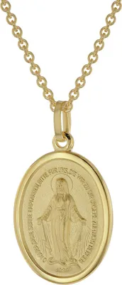 trendor 39038 Milagrosa Anhänger 333 Gold 18 mm + vergoldete Silberkette 1