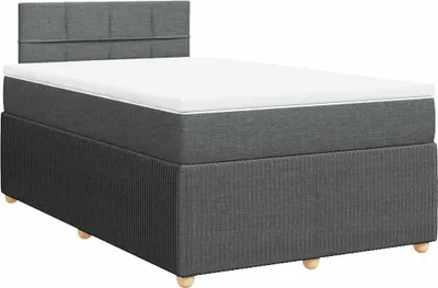 Produktbild von vidaXL Boxspringbett mit Matratze Dunkelgrau 120x190 cm Stoff