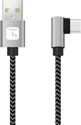 Produktbild von Techly ICOC MU2AC9-005-AL, 0,5 m, USB A, USB C, USB 2.0, 0,48 Gbit/s, Schwarz, Grau