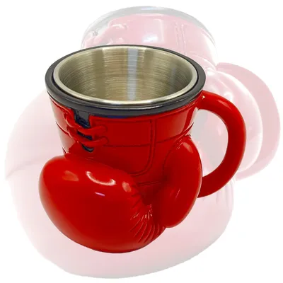 Boxhandschuh-Kaffeetasse aus Harz, 200 ml, Rot, kreatives Geschenk