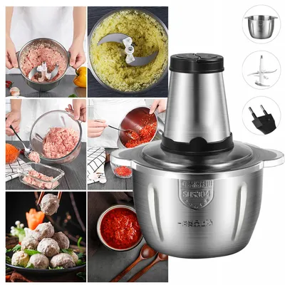 Immagine prodotto di Tritatutto Elettrico Multifunzione da Cucina per Carne, Verdura e Frutta