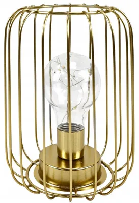 Produktbild von Zuma Line LED Tischleuchte mit Metalldraht-Schirm, Goldfarben