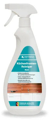 Produktbild von HOTREGA Küchenfronten-Reiniger matt 750 ml Spray | gebrauchsfertiger Oberflächenreiniger gegen Fett & Öl | säure- und laugenfrei | materialschonend