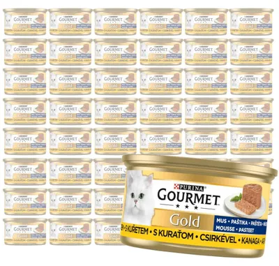 Produktbild von Purina Gourmet Gold Nassfutter-Mousse für Katzen mit Huhn 48 x 85 g