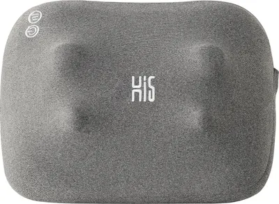 Produktbild von Hi5 Bravo Mini Shiatsu-Massagekissen mit Wärmefunktion, 4 Massageköpfe, Abschaltautomatik, waschbarer Bezug für Schultern, Nacken, Rücken und Beine - Grau