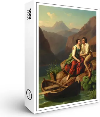 Image de puzzle premium raxxa "Carl Spitzweg - Le couple de pêcheurs", 1000 pièces