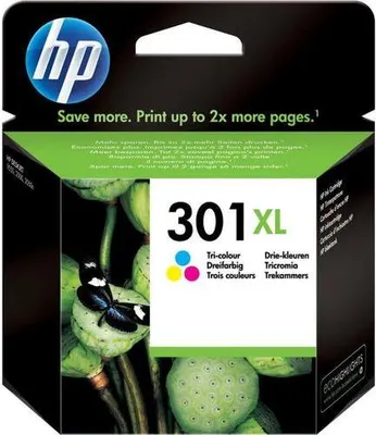 Produktbild von HP 301XL Cyan/Magenta/Gelb Original Druckerpatrone mit hoher Reichweite, Hohe (XL-) Ausbeute, Cyan, Magenta, Gelb, Tinte auf Farbstoffbasis, 6 ml, 1 Stück(e), 300 Seiten