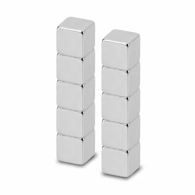 Zdjęcie produktu dla MAUL Kostka magnetyczna 10 sztuk 1,1 kg stal metal neodym 0,5 x 0,5 x 0,5 cm srebrna