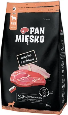 Productafbeelding van Hondenvoer "Mr. Meat" met kalfs- en kalkoenvlees, 20 kg