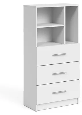 Produktbild von Universalschrank Vicco Tomy Weiß 60 x 120 cm mit 3 Schubladen, Model 63449