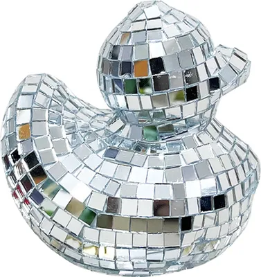 Produktbild von Spiegel Disco Fliesen Ente Figur Kleine Ente Statue Tier Skulptur Home Office Bücherregal Desktop Dekoration Ornament Weihnachtsgeschenk