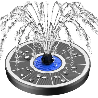 Immagine prodotto di Fontana solare da giardino - Fontanella a energia solare - 8 ugelli - Blu