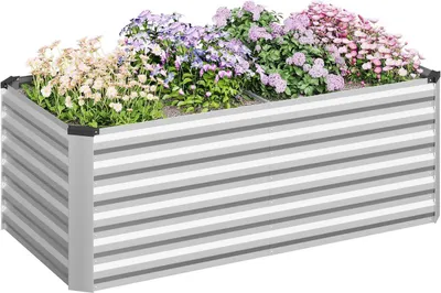 Produktbild von WOLTU Hochbeet, aus robustem Stahlblech mit stabilem Design, Pflanzkasten : 160x56x80 cm Größe: 160x56x80 cm