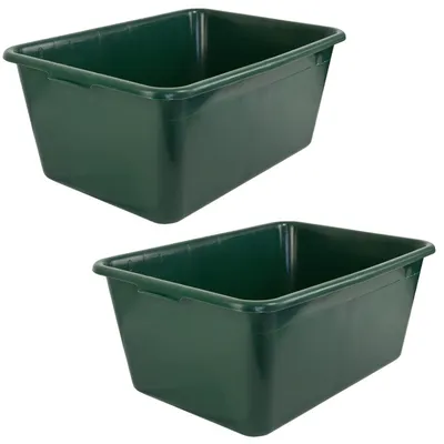 Image de Solidchoice - 2 bacs d'alimentation de 65 litres, fabriqués en plastique de qualité alimentaire