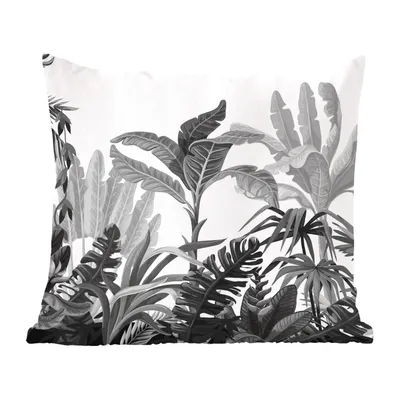 Produktbild von MuchoWow® Zierkissen Sofakissen Wohnzimmer Dekokissen 60x60 cm Dschungel - Blätter - Pflanzen - Sitzfläche - Foto Polster