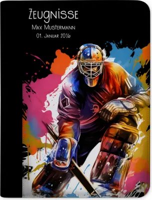 Produktbild von Zeugnismappe, Zeugnis Ordner A4, Eishockey Torwart