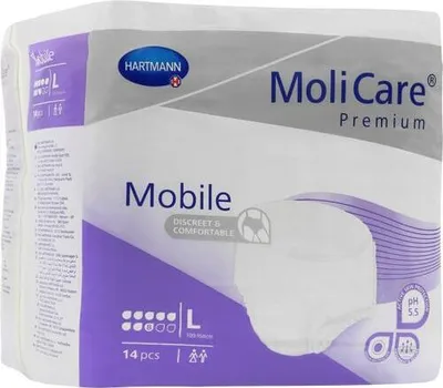 Produktbild von HARTMANN Molicare Premium Mobile 8 Tropfen Gr. L 1 Beutel à 14 Stück